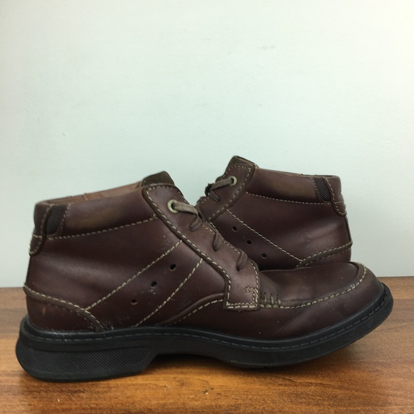 Clarks Wave Center Top Brown Leather Chukka Boots 26102153 Men’s Size 7.5M. - Picture 9 of 11